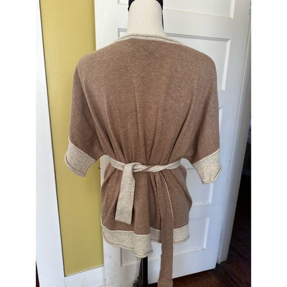 Michael Stars Wool Cashmere Blend Short Sleeve Faux Layered Sweater - Picture 8 of 16